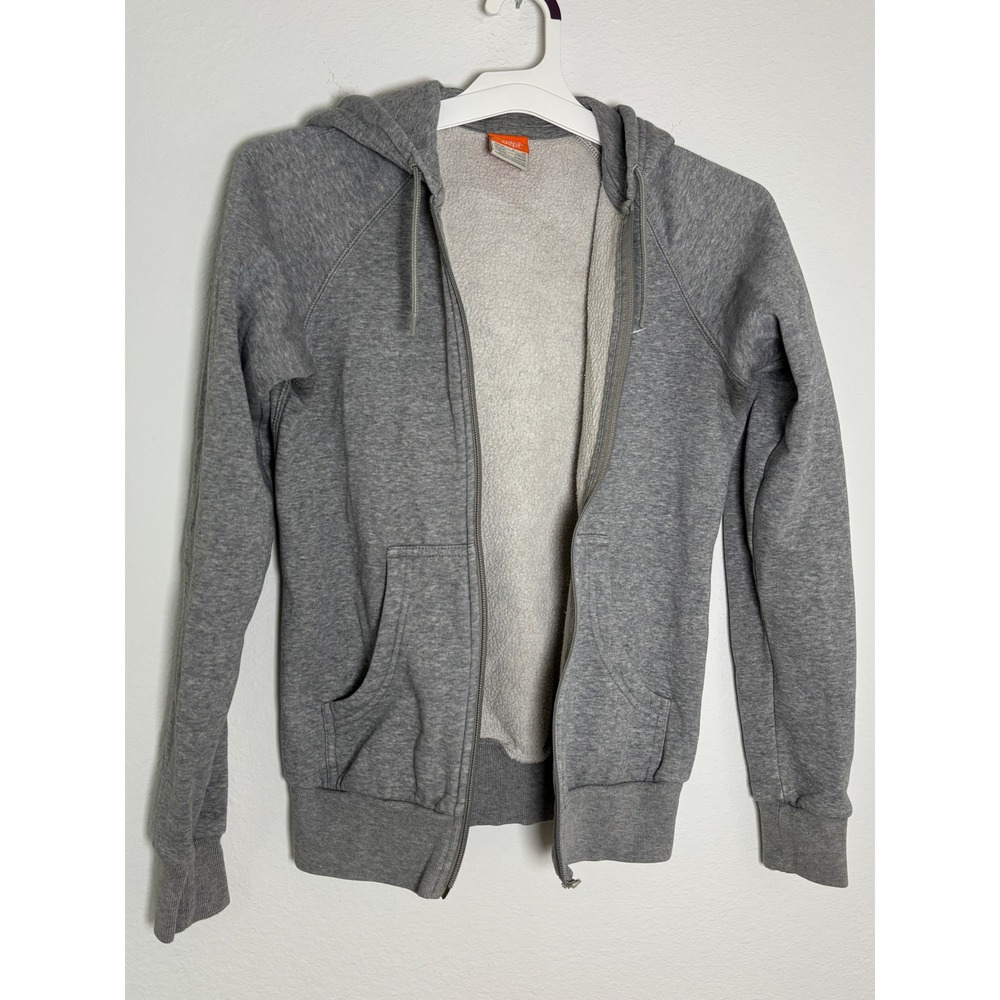 Nike The Athletic Dept Gray Full Zip Hoodie Sweatshirt Womens Small S 4-6 Raglan